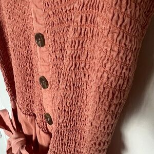 Coral Cropped Jumpsuit